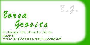 borsa grosits business card